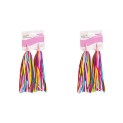Ghidon de bicicletă 2/4 bucăți, copii, fete, băieți, trotinete pentru ciclism, streamers colorate, panglică, decorare, accesorii