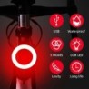 Lampă spate pentru bicicletă Multi moduri de iluminare LED reîncărcabilă prin USB Lampă pentru bicicletă Flash Tail pentru tija 