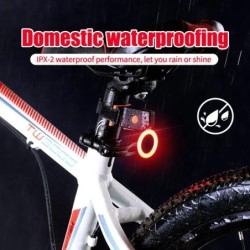 Lampă spate pentru bicicletă Multi moduri de iluminare LED reîncărcabilă prin USB Lampă pentru bicicletă Flash Tail pentru tija 