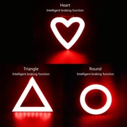 Lampă spate pentru bicicletă Multi moduri de iluminare LED reîncărcabilă prin USB Lampă pentru bicicletă Flash Tail pentru tija 
