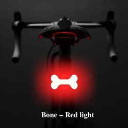 Lampă spate pentru bicicletă Multi moduri de iluminare LED reîncărcabilă prin USB Lampă pentru bicicletă Flash Tail pentru tija 