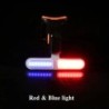 Lampă spate pentru bicicletă Multi moduri de iluminare LED reîncărcabilă prin USB Lampă pentru bicicletă Flash Tail pentru tija 