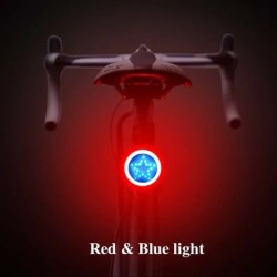 Lampă spate pentru bicicletă Multi moduri de iluminare LED reîncărcabilă prin USB Lampă pentru bicicletă Flash Tail pentru tija 