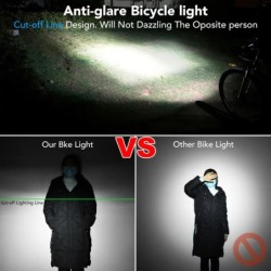 NEWBOLER Lampă pentru bicicletă față 10000mAh Lampă pentru bicicletă 6000 lumen Lanternă rezistentă la apă Încărcare USB MTB Acc