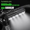 NEWBOLER Lumină pentru bicicletă față 6000 lumen Lampă pentru bicicletă 8000 mAh Lanternă rezistentă la apă Încărcare USB MTB Ac
