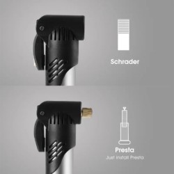 WEST BIKING Mini pompă portabilă pentru bicicletă Pompă de aer manuală pentru ciclism Gonflator pentru anvelope Schrader Valve P