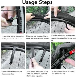 2/4 buc. Pârghie din plastic pentru anvelope pentru bicicletă pentru ciclism pentru anvelope pentru bicicletă, bară pentru anvel