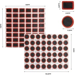 48 buc. Patch-uri de cauciuc pentru perforarea anvelopelor de biciclete Kit de reparare a tuburilor de anvelope pentru cicluri f