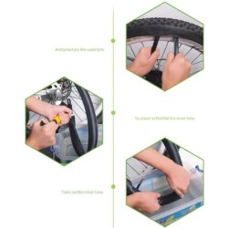 48 buc. Patch-uri de cauciuc pentru perforarea anvelopelor de biciclete Kit de reparare a tuburilor de anvelope pentru cicluri f