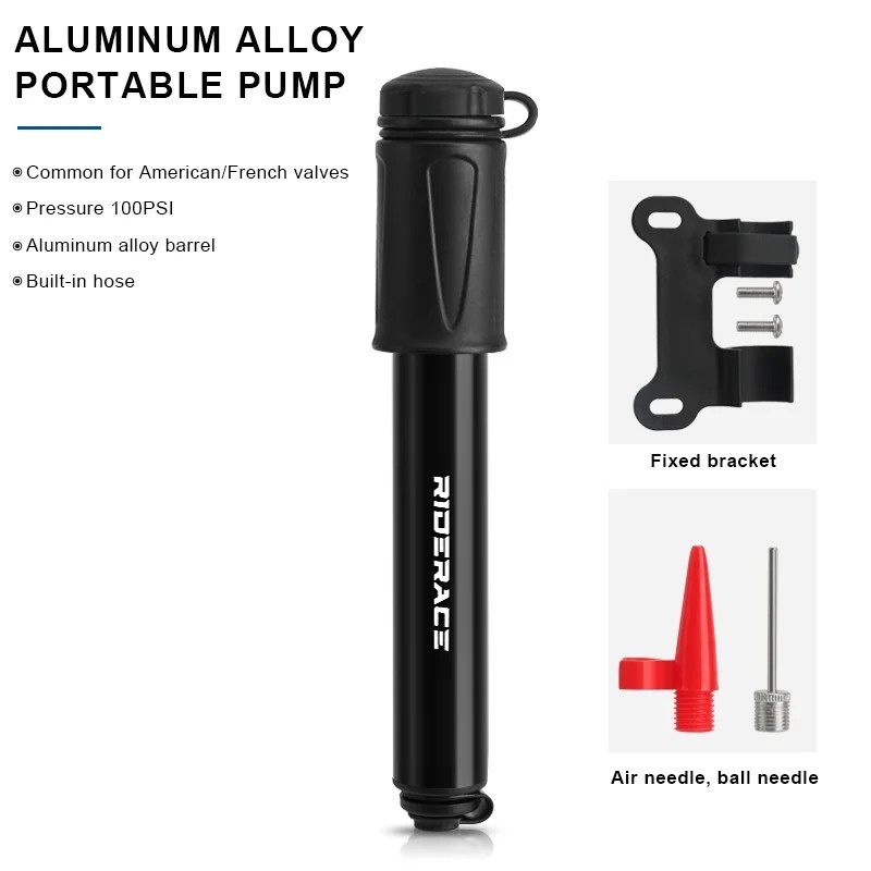 Pompă pentru bicicletă Mini portabilă pentru ciclism Pompă manuală de aer cu bile de înaltă presiune Munte MTB Rutier Umflator a