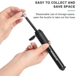 Pompă pentru bicicletă Mini portabilă pentru ciclism Pompă manuală de aer cu bile de înaltă presiune Munte MTB Rutier Umflator a