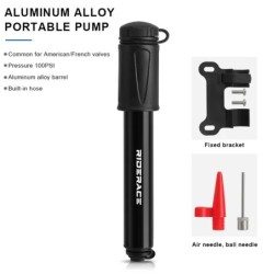 Pompă pentru bicicletă Mini portabilă pentru ciclism Pompă manuală de aer cu bile de înaltă presiune Munte MTB Rutier Umflator a