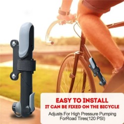 Pompă portabilă pentru bicicletă Mini indicator de presiune a aerului Pompă pentru bicicletă de munte Supapă AV/FV în aer liber 