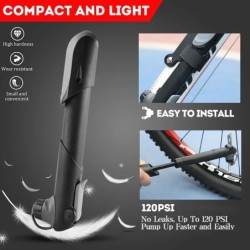 Pompă portabilă pentru bicicletă Mini indicator de presiune a aerului Pompă pentru bicicletă de munte Supapă AV/FV în aer liber 