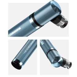 ENLEE BIKING Mini pompă pentru bicicletă, aliaj de aluminiu, pompă de aer manuală pentru ciclism