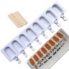 Mold pentru înghețată din silicon de calitate alimentară, cu 4/8 găuri, pentru cuburi de gheață, pentru palete, cu bastoane Dese