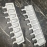 Mold pentru înghețată din silicon de calitate alimentară, cu 4/8 găuri, pentru cuburi de gheață, pentru palete, cu bastoane Dese