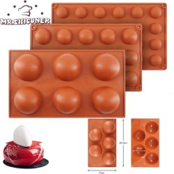 Forma rotundă din silicon cu jumătate de sferă cu bile 3D pentru bricolaj coacere budincă mousse de ciocolată matriță ecologică 