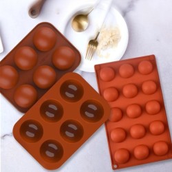 Forma rotundă din silicon cu jumătate de sferă cu bile 3D pentru bricolaj coacere budincă mousse de ciocolată matriță ecologică 