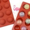 Forma rotundă din silicon cu jumătate de sferă cu bile 3D pentru bricolaj coacere budincă mousse de ciocolată matriță ecologică 
