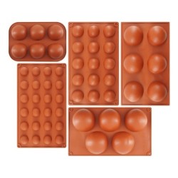 Forma rotundă din silicon cu jumătate de sferă cu bile 3D pentru bricolaj coacere budincă mousse de ciocolată matriță ecologică 
