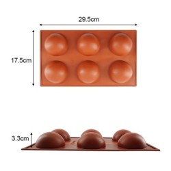 Forma rotundă din silicon cu jumătate de sferă cu bile 3D pentru bricolaj coacere budincă mousse de ciocolată matriță ecologică 