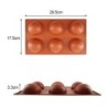 Forma rotundă din silicon cu jumătate de sferă cu bile 3D pentru bricolaj coacere budincă mousse de ciocolată matriță ecologică 
