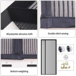 Paravan magnetic pentru ușă Perdele de ușă din material nețesut Paravane pentru uși anti-țânțari plasă de insecte cu închidere a