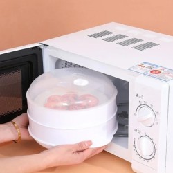 Cuptor cu microunde Aparat special pentru aburi Găluște la abur Recipient de orez Cuptor cu microunde la abur Recipient pentru g