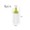 4 buc. Sticla de stoarcere pentru sos din plastic Mini cutie de condimente Recipiente pentru sos de salată, portabil, în aer lib
