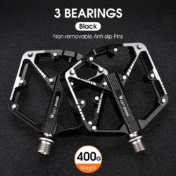 WEST BIKING Pedale ultrauşoare de bicicletă 3 rulmenţi anti-alunecare MTB Ciclism pe drum Pedale BMX Pedale plate din aliaj de a