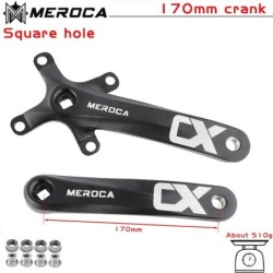 Pista bicicletă MEROCA CX cu gaură pătrată 104BCD, aliaj de aluminiu IXF, cu orificiu pătrat, pedală pentru bicicletă de munte 1