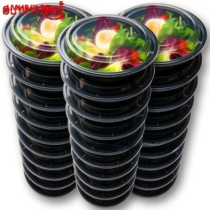 Recipiente pentru pregătirea meselor Recipiente din plastic pentru alimente cu capace Cutie de prânz portabilă Bento în aer libe Recipiente pentru pregătirea meselor Recipiente din plastic pentru alimente cu capace Cutie de prânz portabilă Bento în aer libe