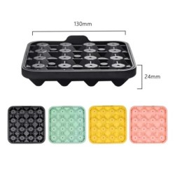 Cutie de matriță pentru tavă de gheață cu diamante cu 16 grile, din silicon de calitate alimentară, pentru fabricarea de blocuri