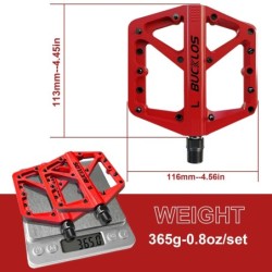 BUCKLOS Pedală de bicicletă din nailon Pedale anti-alunecare pentru bicicletă de munte Anti-praf Sigiliu rezistent la apă Pedală