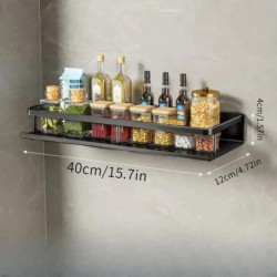 Suport de bucătărie de 30/40/50CM Suport de depozitare pentru condimente montat pe perete cu tijă de cârlig Ustensile de bucătăr