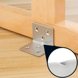 Suport de colț universal din oțel inoxidabil, Suport fix în unghi drept de 90 de grade pentru mobilier din lemn, accesorii pentr