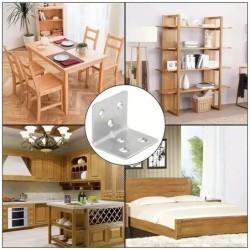 Suport de colț universal din oțel inoxidabil, Suport fix în unghi drept de 90 de grade pentru mobilier din lemn, accesorii pentr