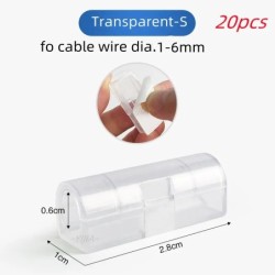 16/20 buc. Clip organizator de cabluri Snap Drop Suport de sârmă Gestionarea cablului Cablu autoadeziv Clemă fixă Accesoriu de c