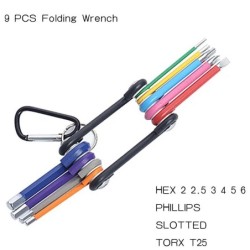Set chei hexagonale L Kit cheie hexagonală pentru șuruburi hexagonale 9 buc. Set chei hexagonale cu braț lung 1,5 mm până la 10 