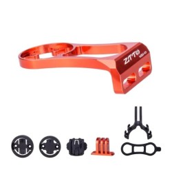 ZTTO Cameră de montare pentru computer cu tijă de bicicletă pentru Garmin Bryton GPS GoPro Sports Cam Suport pentru lanternă, ri