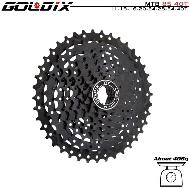GOLDIX Casetă MTB neagră 8/9/10/11/12 viteze 40/42/46/50/50T K7 8/9/10/11/12v Pinion pentru bicicletă cu roată liberă pentru Shi