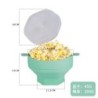Bol din silicon pentru cuptorul cu microunde pentru floricele de porumb, pliabil, bol cu găleată, cu capac, pliabil, pentru flor