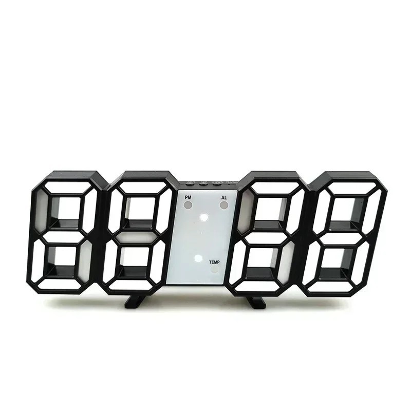 Achiziționare Produse Ceas Ceas cu alarmă digitală 3D LED Ceas de perete Ora/data/temperatura Pentru casă/bucătărie/birou Ceasur
