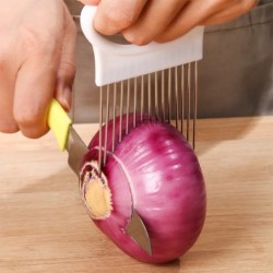 Oțel inoxidabil ceapă ac furculiță pin carne ac tăia legume fructe tăietor roșii suport pentru tăiere accesorii de bucătărie ins