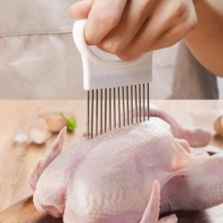 Oțel inoxidabil ceapă ac furculiță pin carne ac tăia legume fructe tăietor roșii suport pentru tăiere accesorii de bucătărie ins