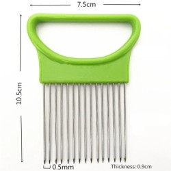 Oțel inoxidabil ceapă ac furculiță pin carne ac tăia legume fructe tăietor roșii suport pentru tăiere accesorii de bucătărie ins