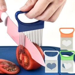 Oțel inoxidabil ceapă ac furculiță pin carne ac tăia legume fructe tăietor roșii suport pentru tăiere accesorii de bucătărie ins