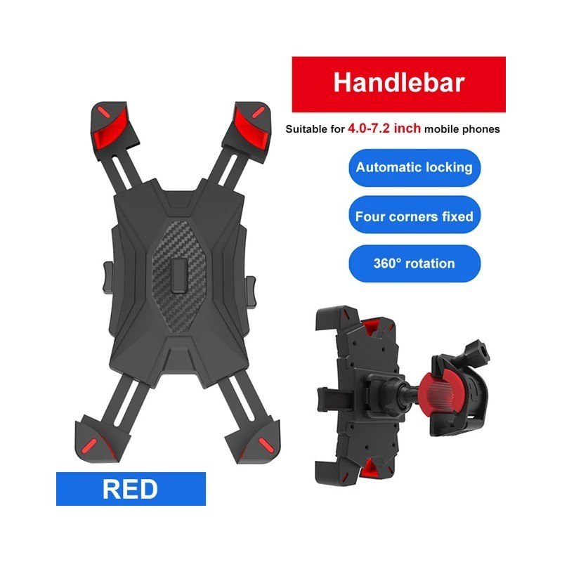 Suport pentru telefon de dimensiuni mari Motociclete Mountain Bike Bicicletă electrică Cadru fix universal pentru iPhone Xiaomi 