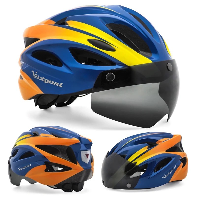 Cască de bicicletă VICTGOAL pentru bărbați Ochelari de protecție magnetică cu lentile UV400 Parasolar Căști de ciclism MTB Scoot